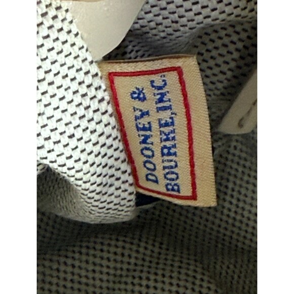 Dooney & Bourke handbag Beige Shoulder bagLeather & Signature Logo Fabric Hobo - Picture 6 of 16